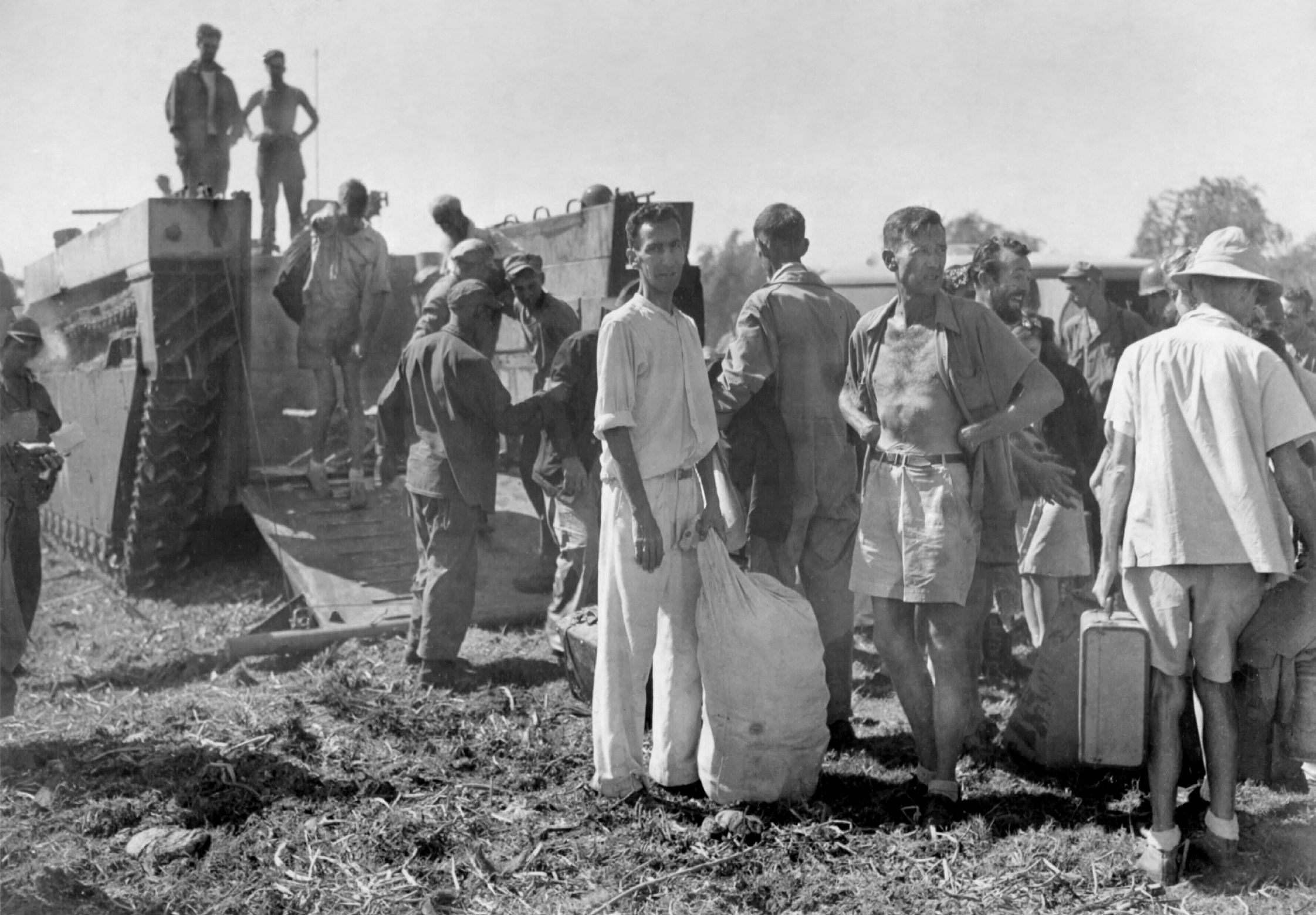 Los Banos Raid Internees at Bilibid Prison
